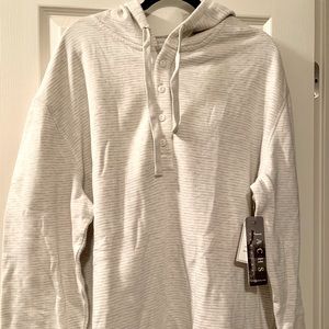 Mens JACHS Naples Textured Henley Hoodie